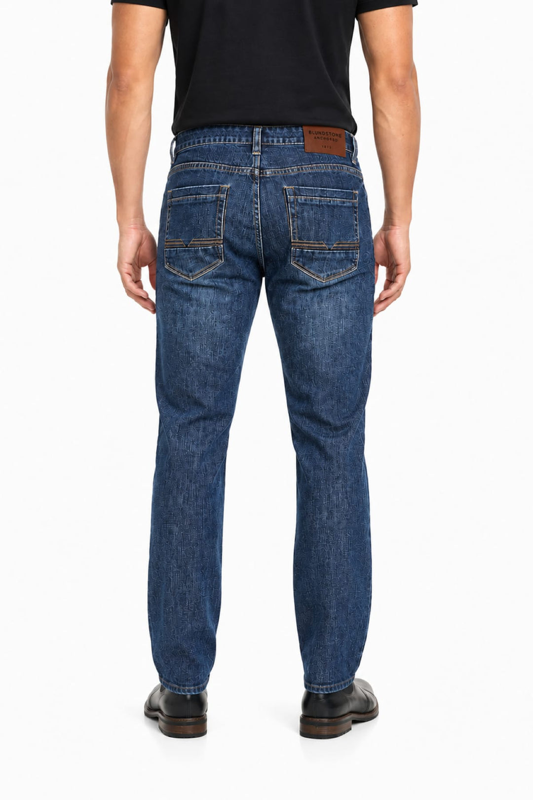 Vue arrière jean Black Bull pour homme délavé extensible - Valérie Simon