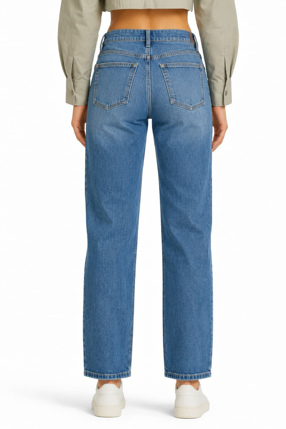 Cambio Elli high-rise straight-leg jeans for women, front view