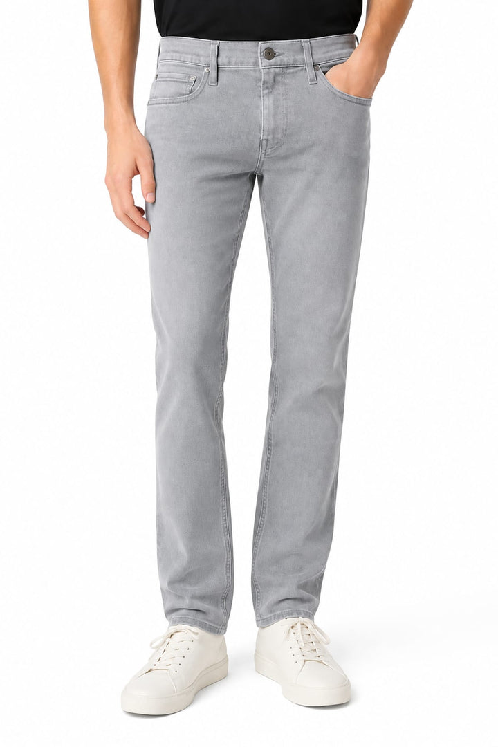 Vue avant jean droit Paige pour homme couleur denim - Valérie Simon