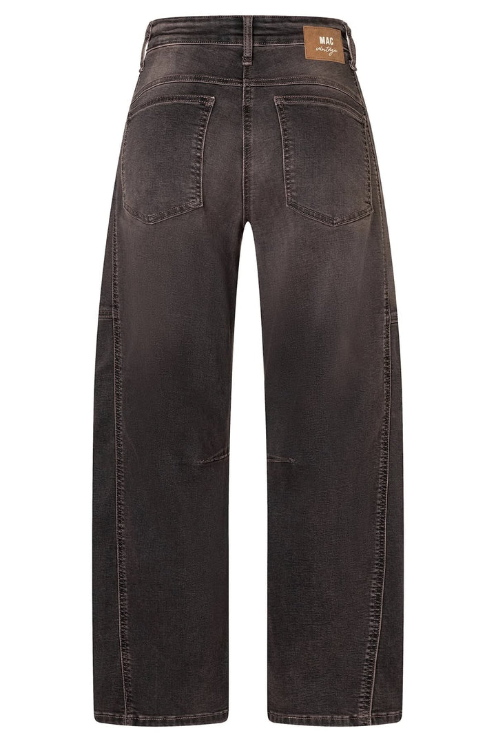 Jean Ohio bleu à jambe large style utilitaire vue de face pour femme Mac Jeans