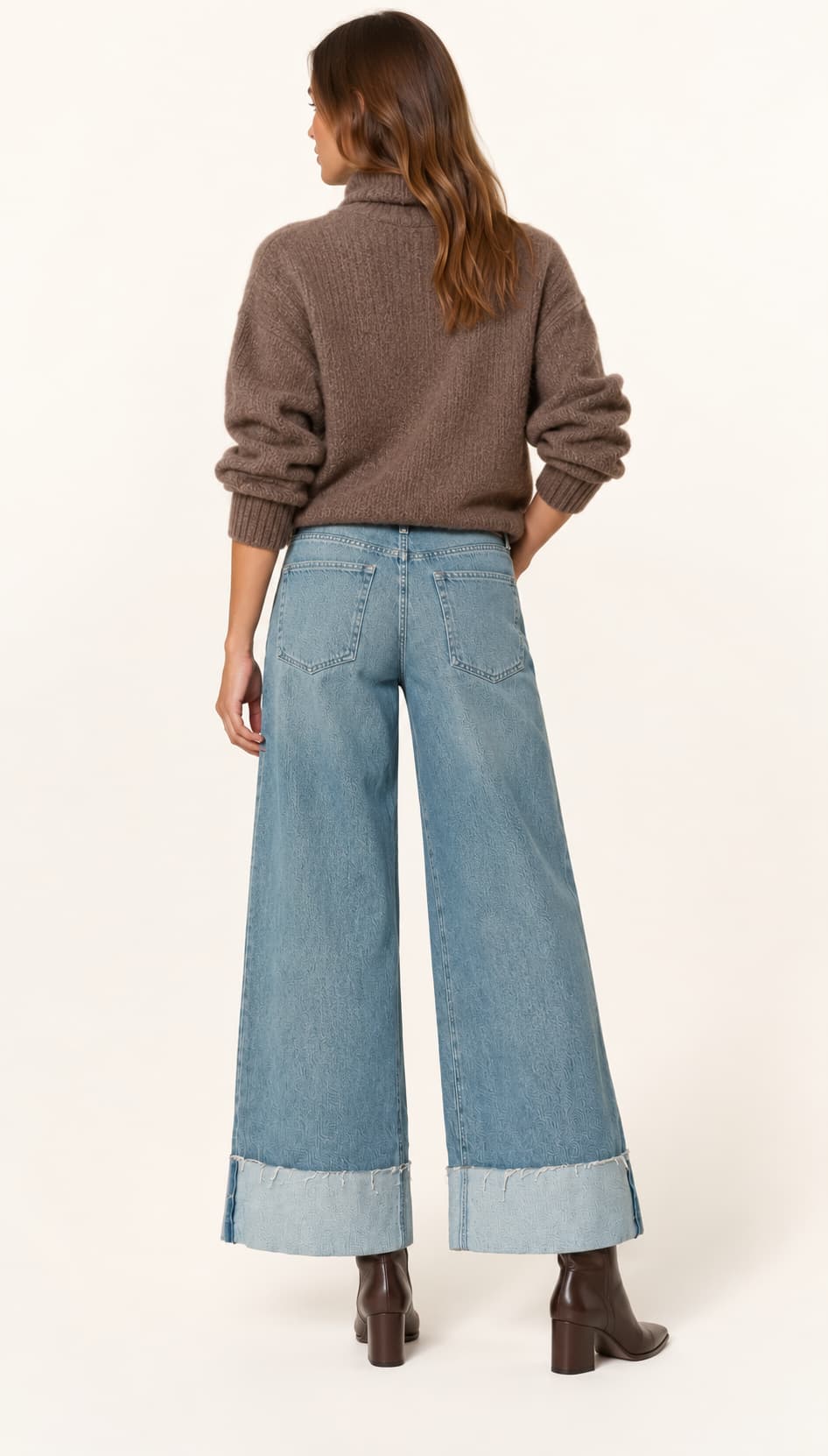 Women's Mac Jeans Nevada very wide-leg jeans with frayed cuff