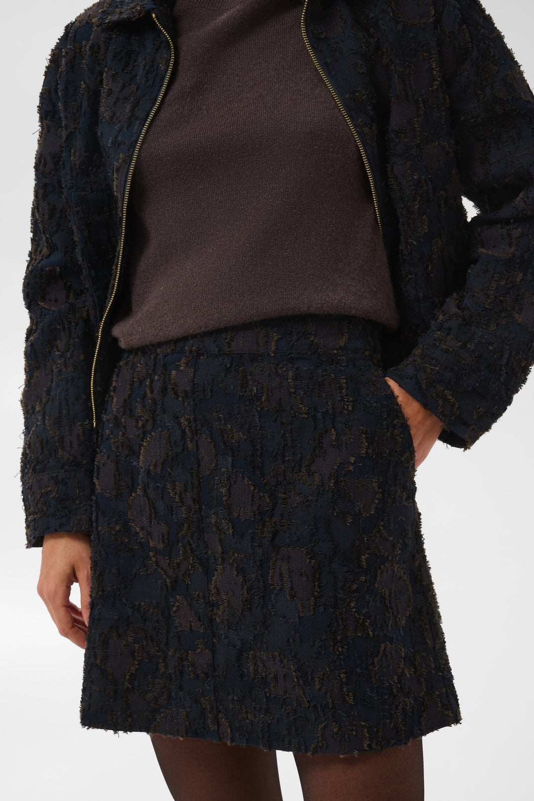 Jupe courte texturée Cemille pour femme Part Two