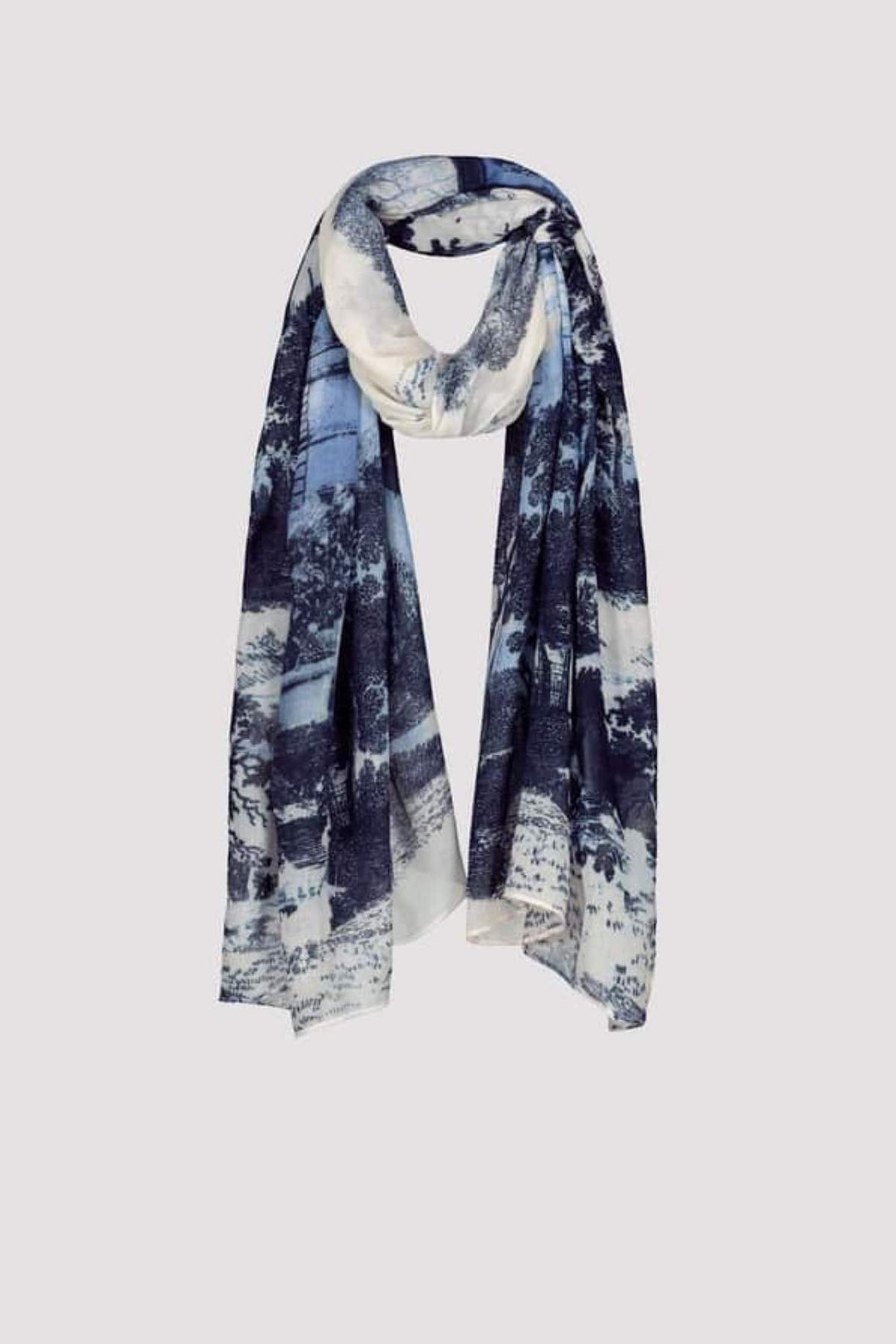 Foulard imprimé jardin anglais