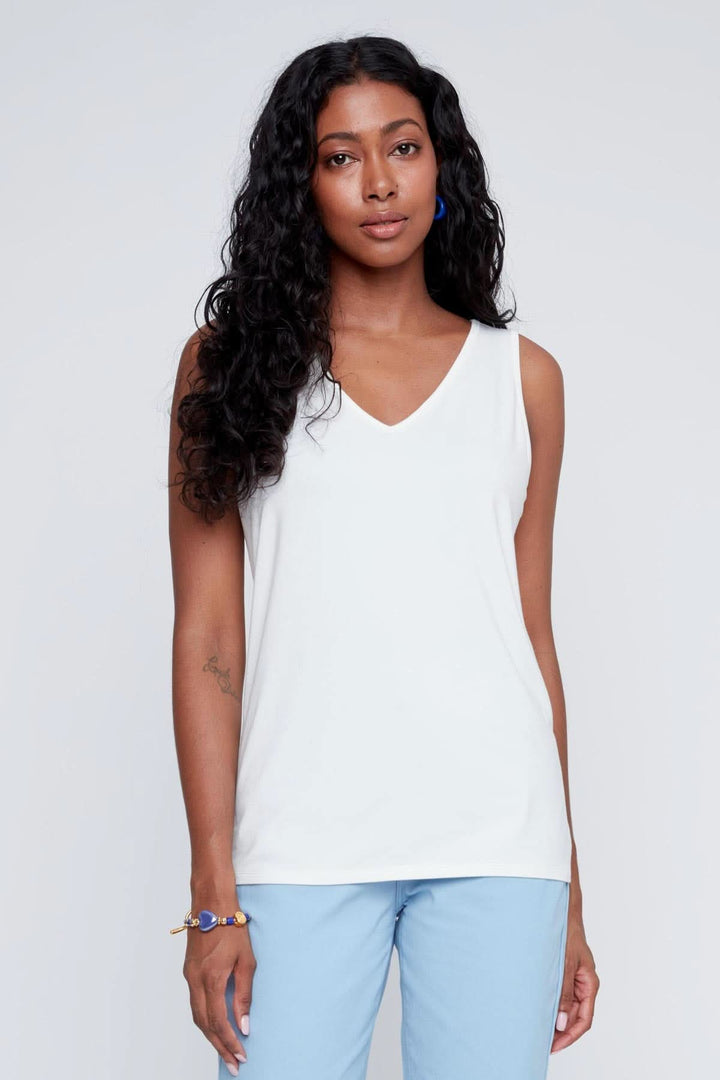 Camisole col V fluide