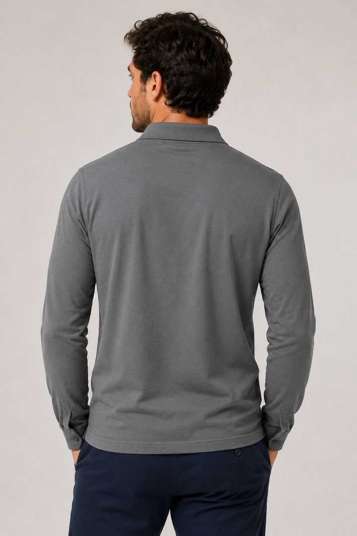 Essential Long-Sleeve Polo Shirt