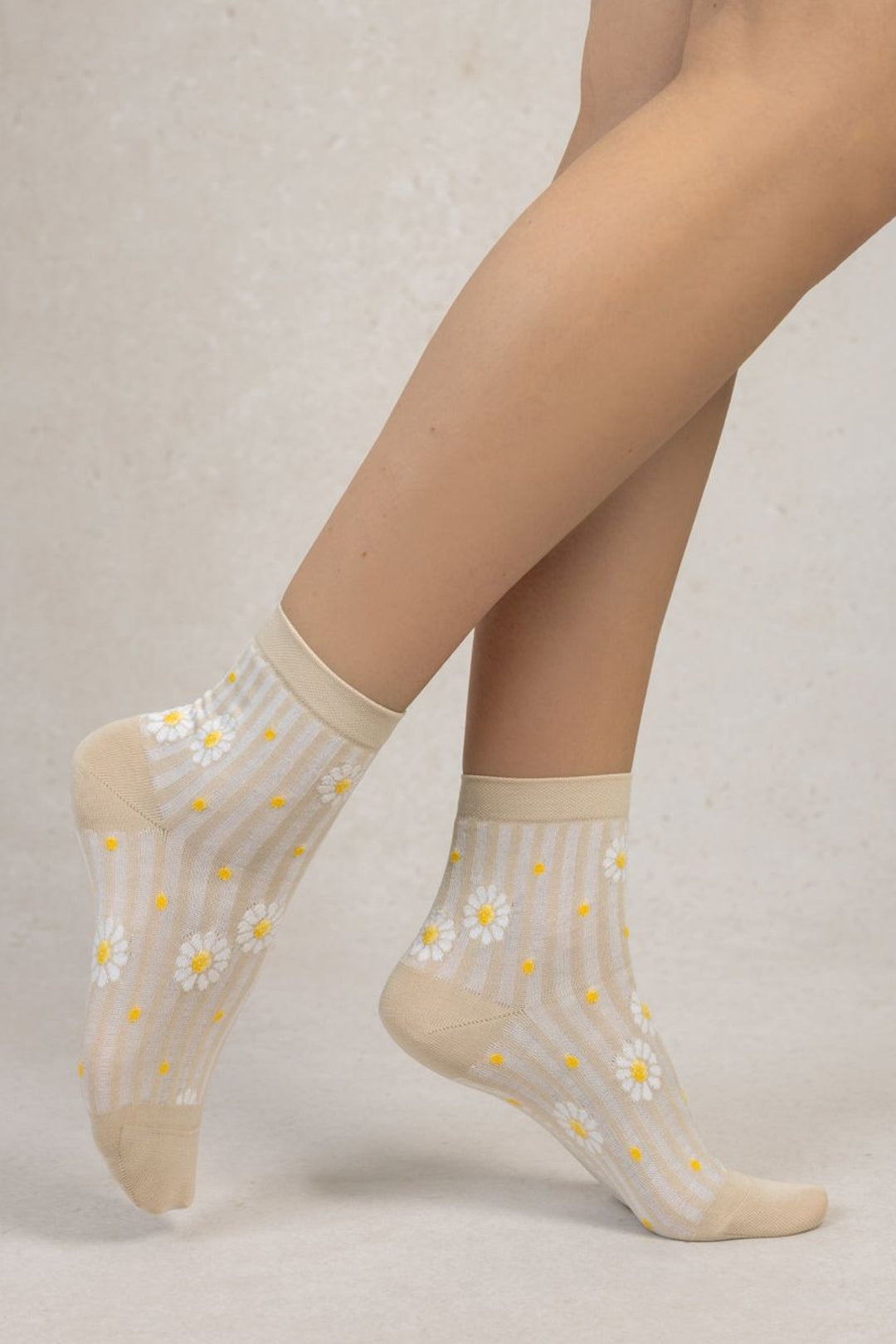 Chaussettes avec imprimé de marguerites