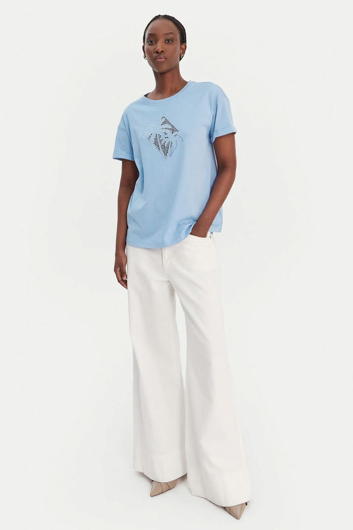 T-shirt with an openwork pattern