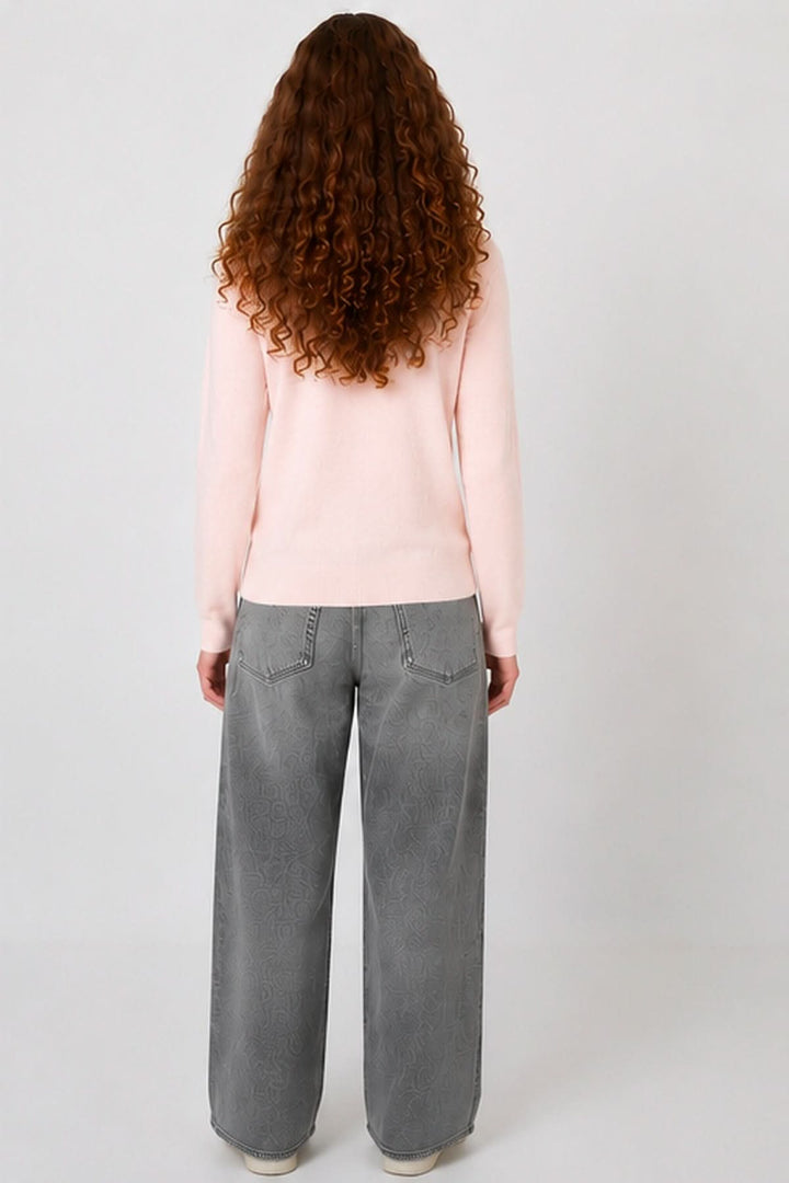 Organic cashmere V-neck sweater 