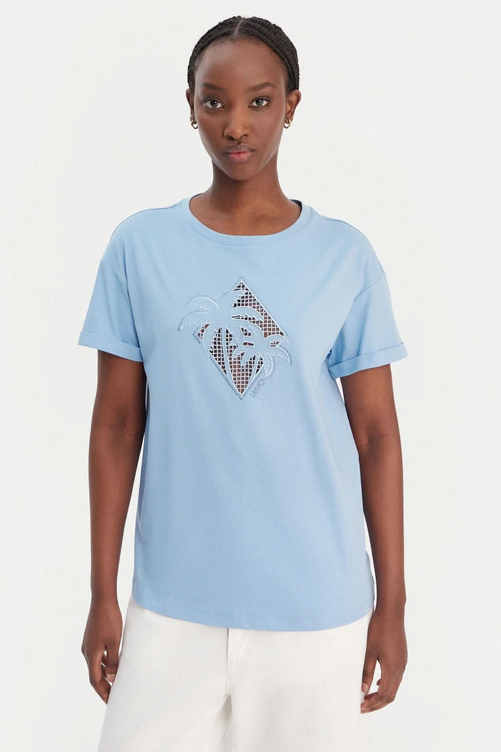 T-shirt with an openwork pattern