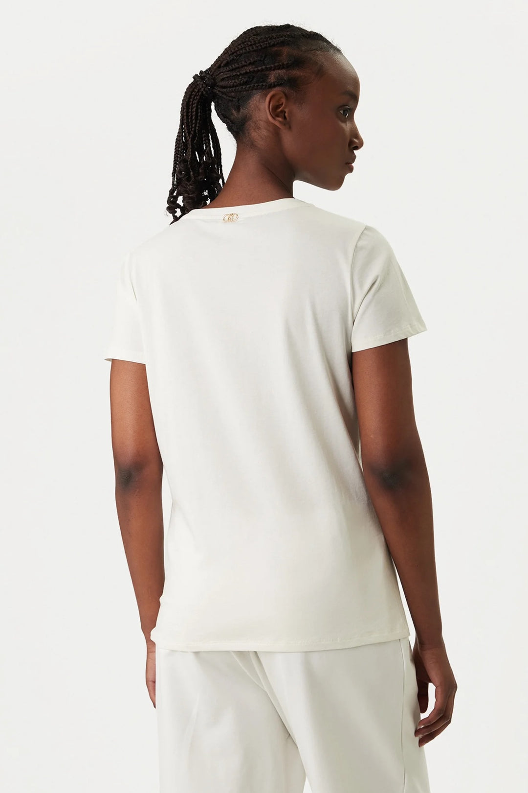 T-shirt with floral appliqué