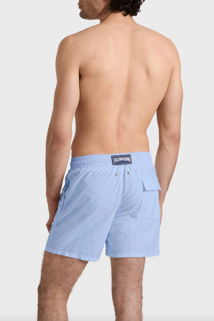 Vue de face maillot Vilebrequin homme vert à cordon ajustable - Valérie Simon