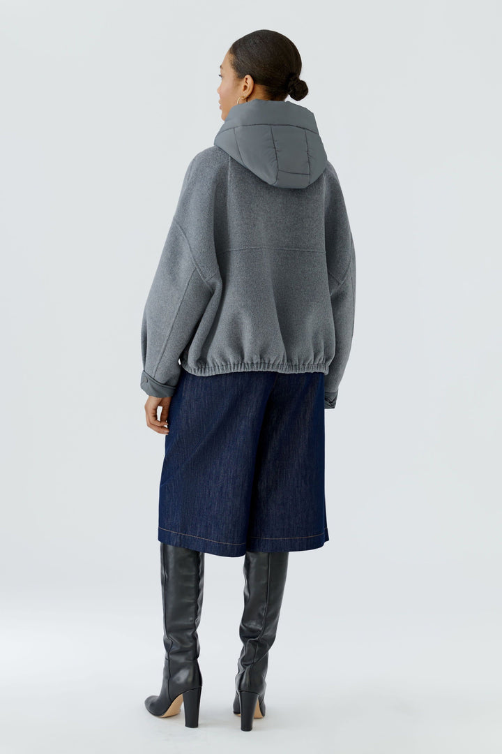 Manteau court à capuchon pour femme Oui