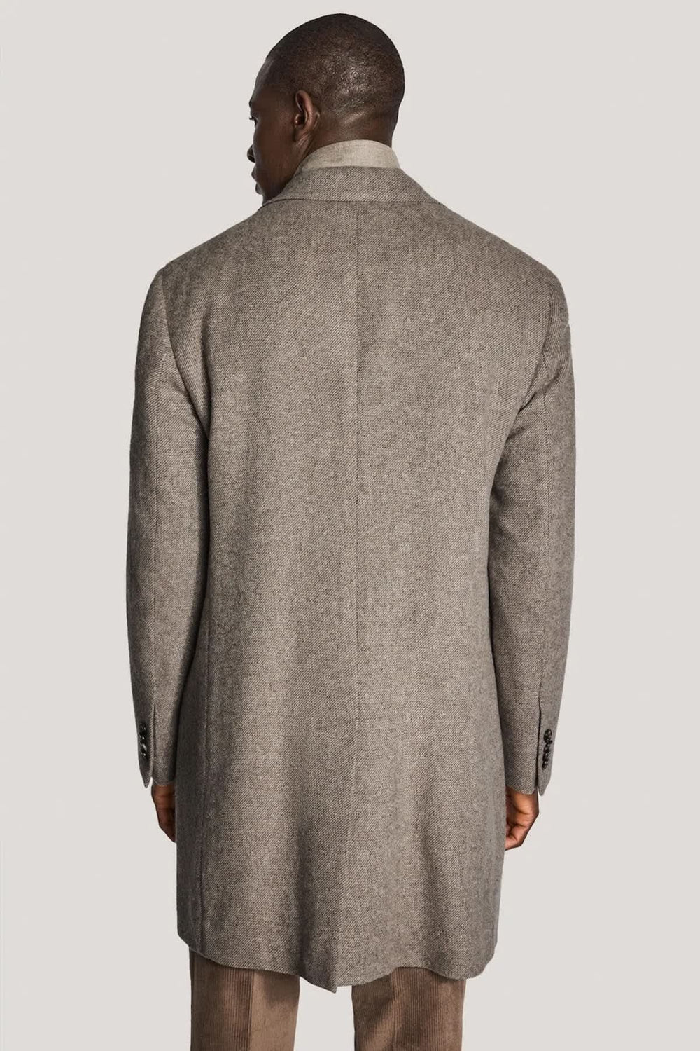 Men's dress coat with zip-front bib, front view by Jack Victor