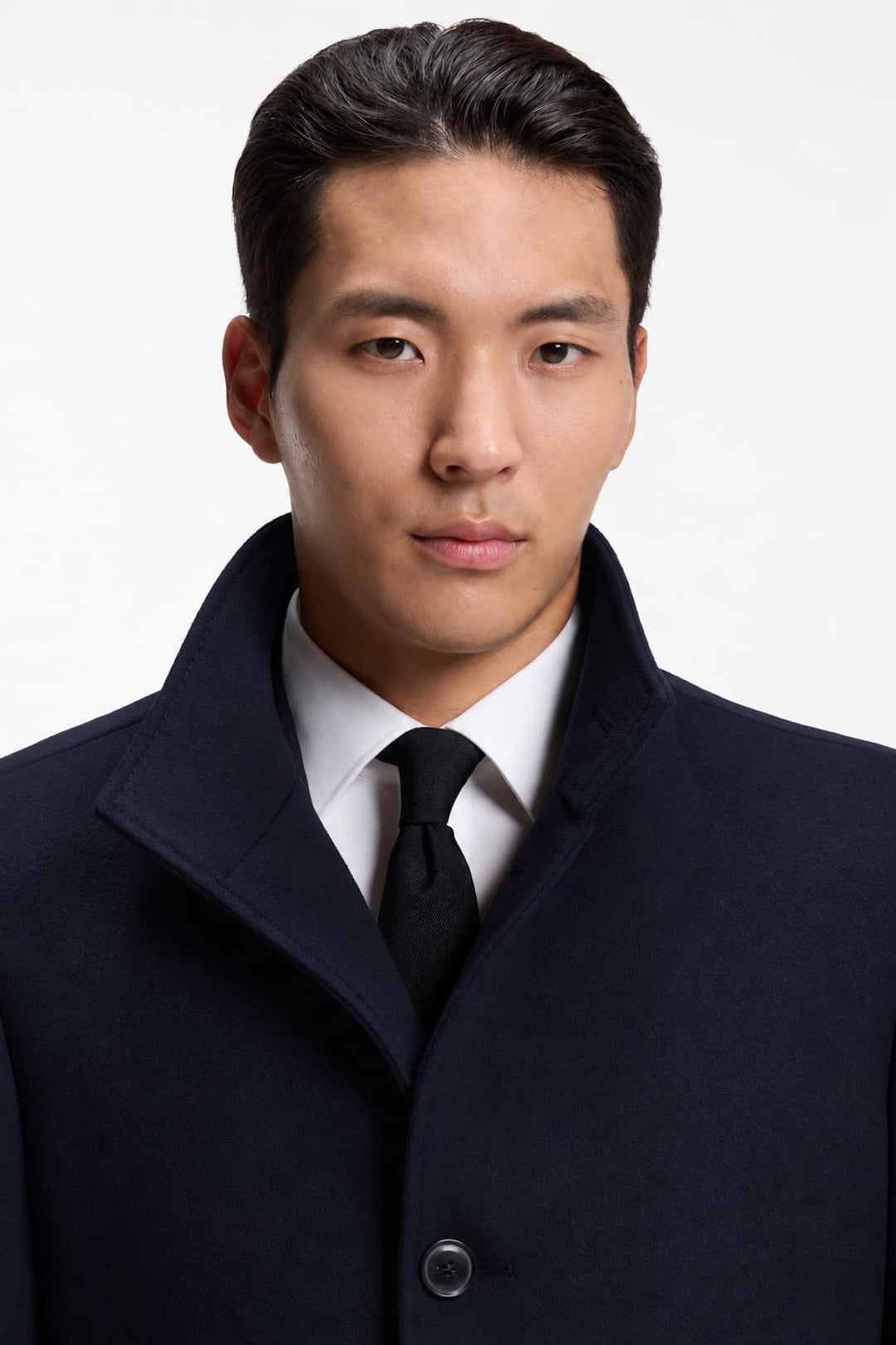 Manteau habillé à col montant vue de face pour homme Hugo Boss