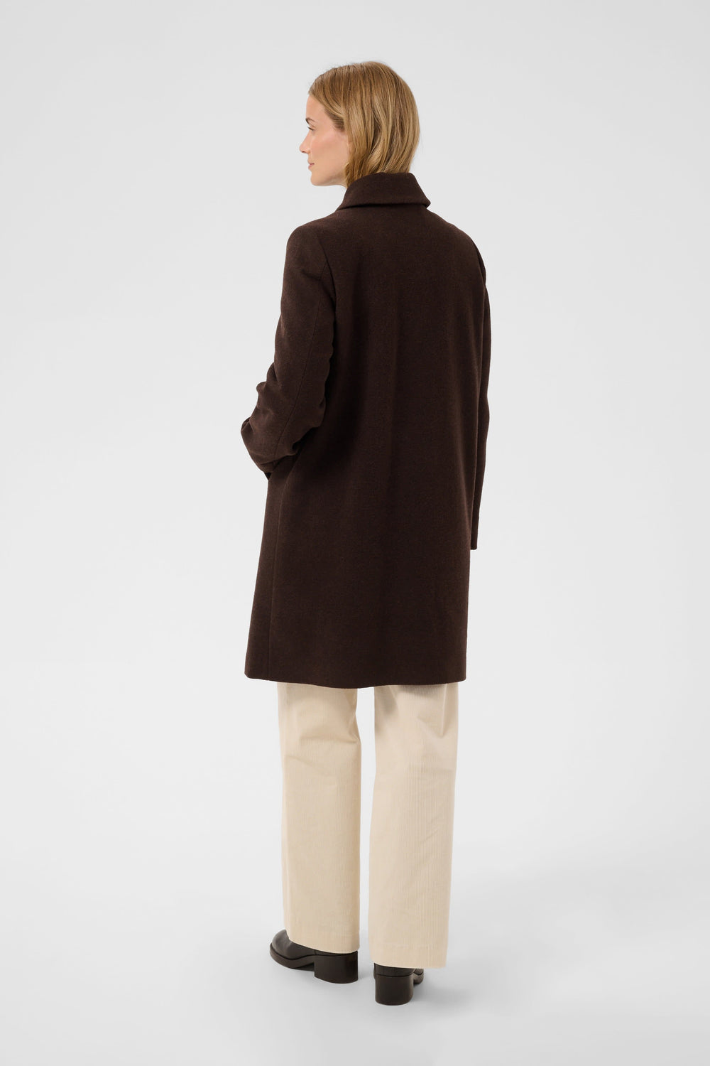 Manteau long Kamillas en mélange de laine pour femme Part Two