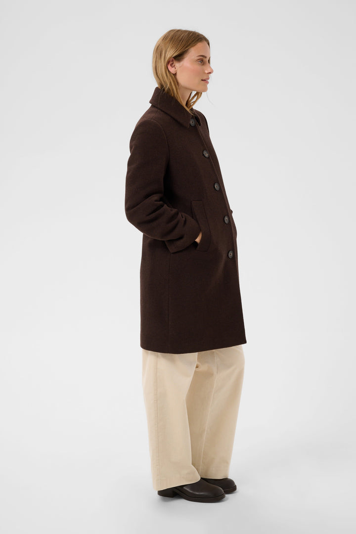 Manteau long Kamillas en mélange de laine pour femme Part Two