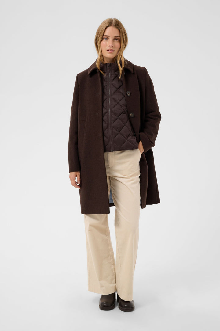 Manteau long Kamillas en mélange de laine pour femme Part Two