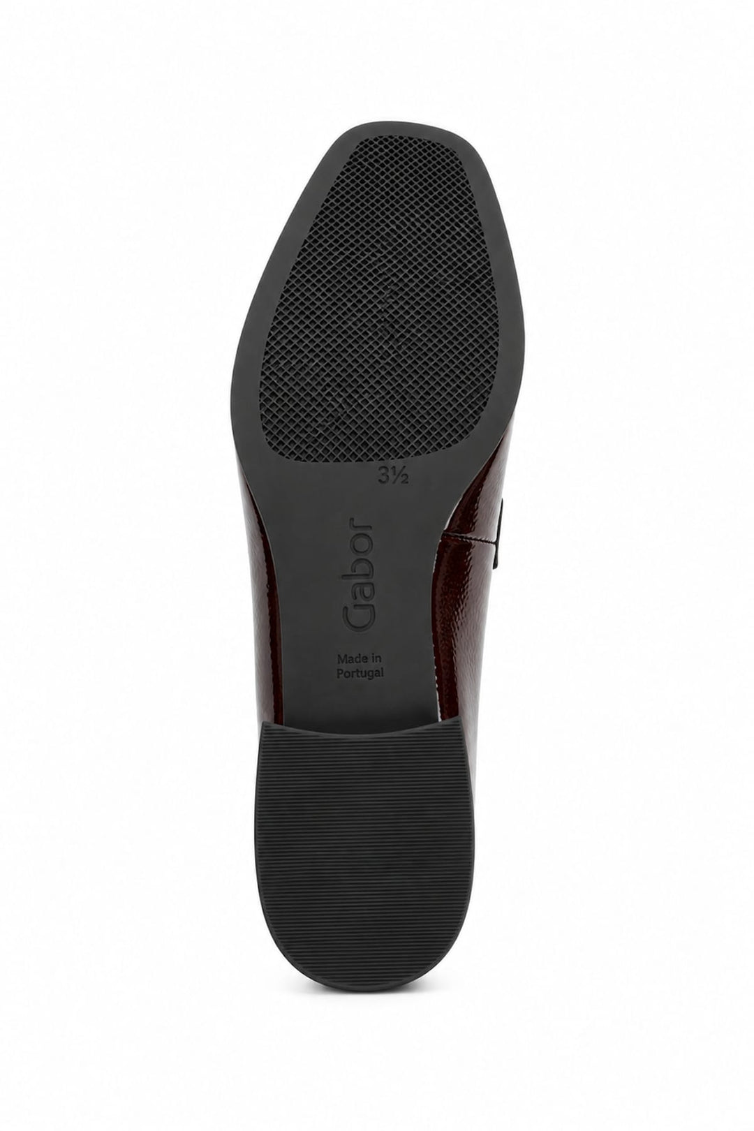 Mocassins vernis à petit talon vue de face pour femme Gabor
