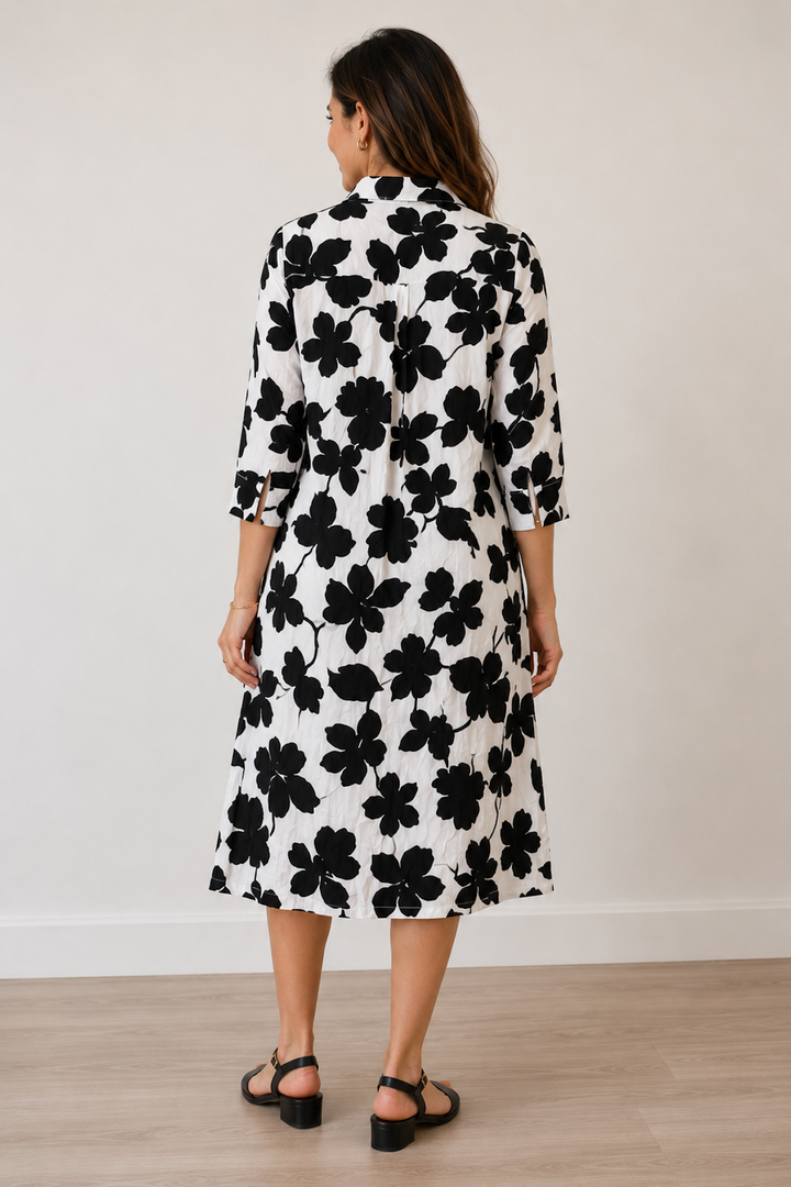 Floral-print shirt dress
