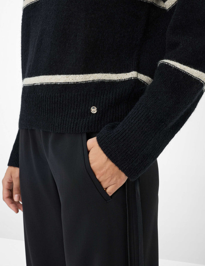 Tricot à larges rayures