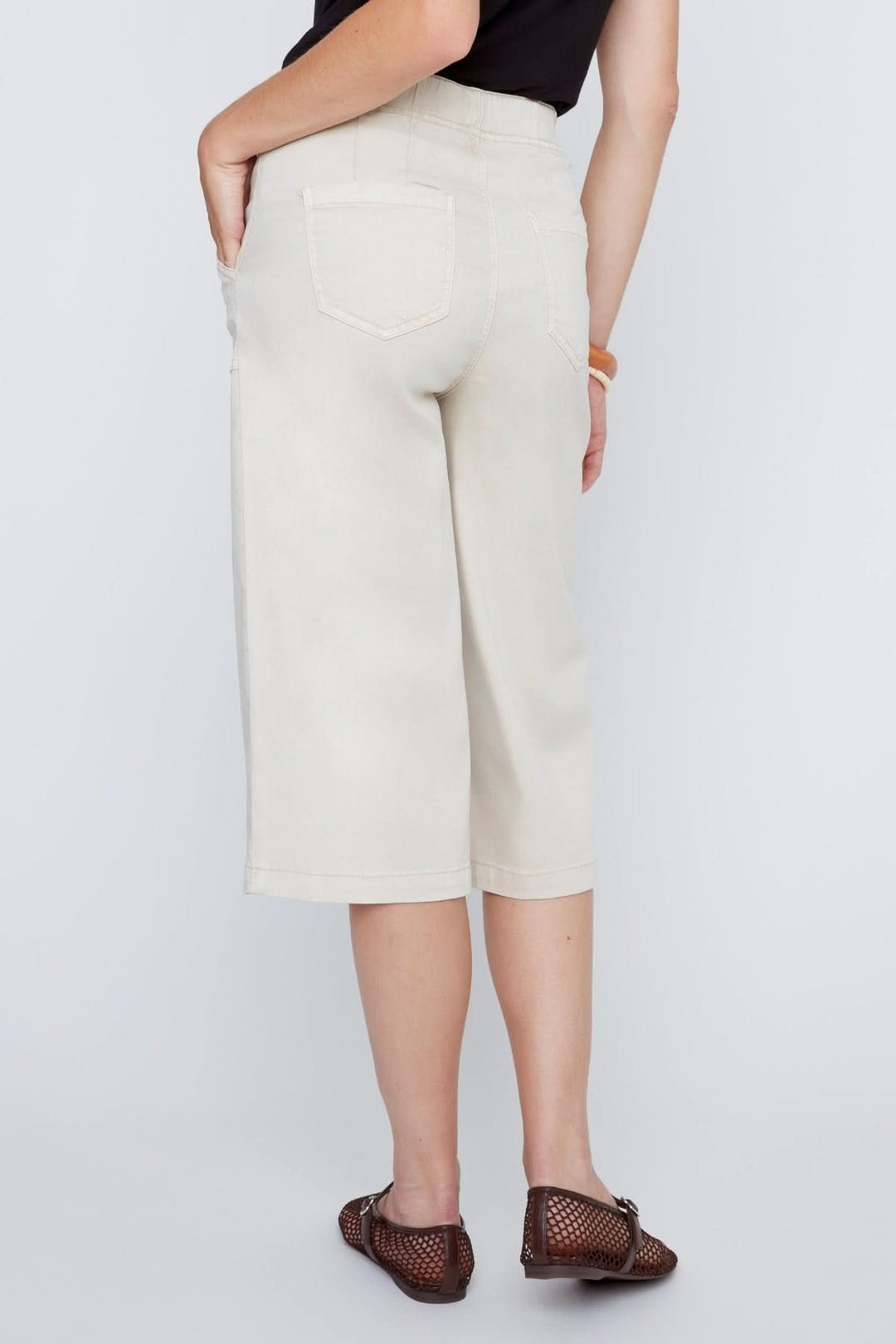 Pantalon capri à jambe large