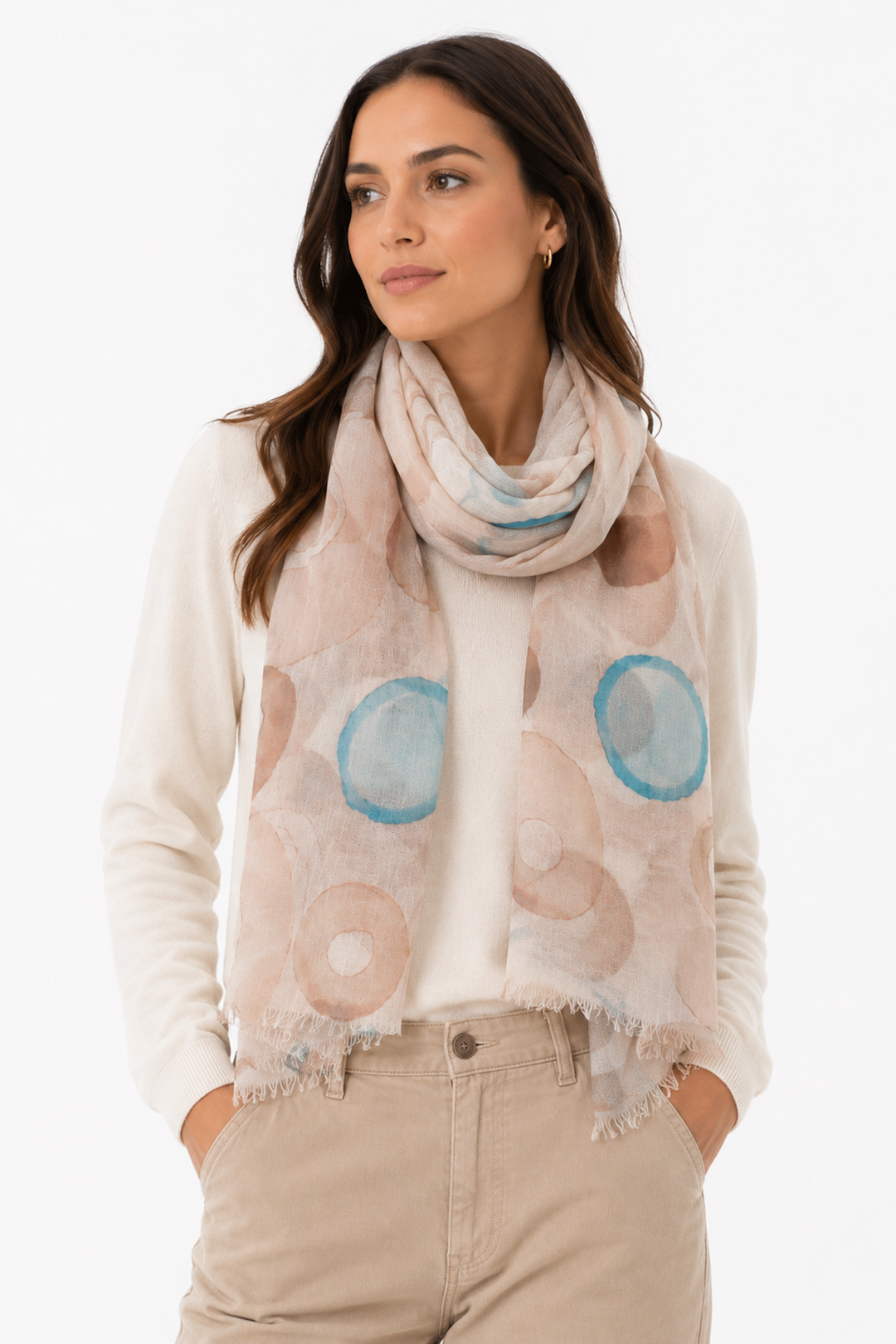 Foulard léger à motif artistique