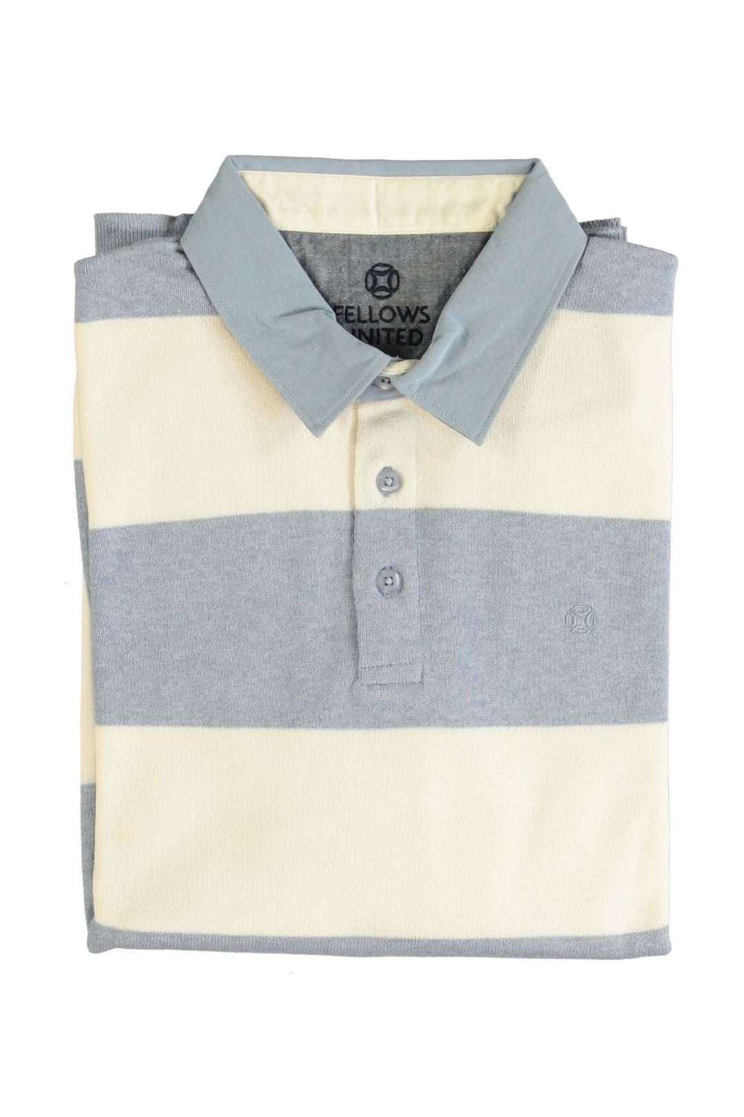 Long-sleeve striped polo shirt