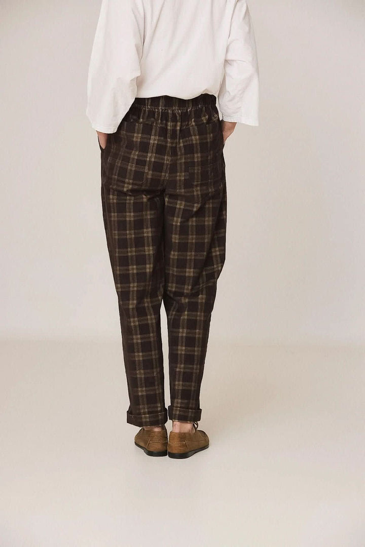 Pantalon à carreaux à coupe décontractée pour femme Indi &amp; cold
