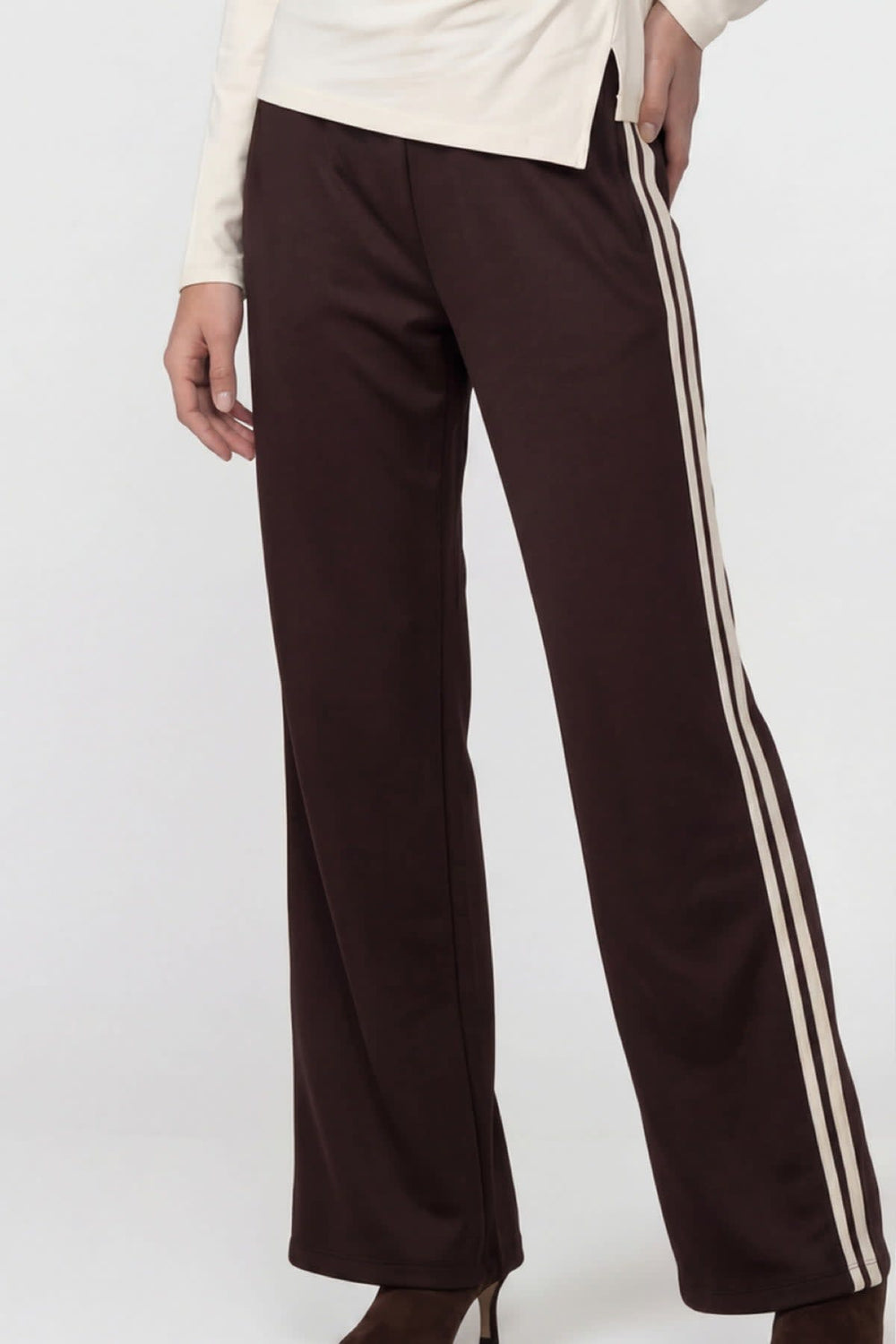 Pantalon jogging à jambe large avec bandes latérales pour femme Monari
