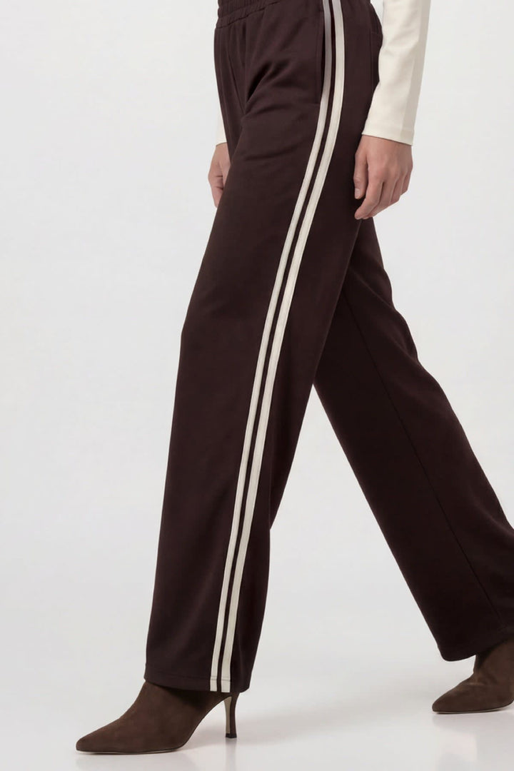 Pantalon à jambe large avec bandes latérales pour femme Monari