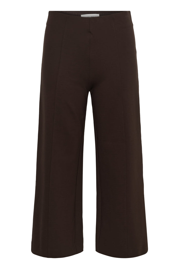 Pantalon ample en tricot extensible vue de face pour femme Part Two