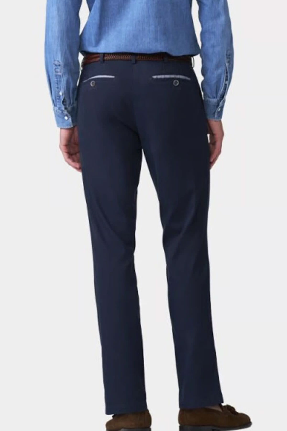 Pantalon chino Roma à coupe ajustée pour homme Meyer