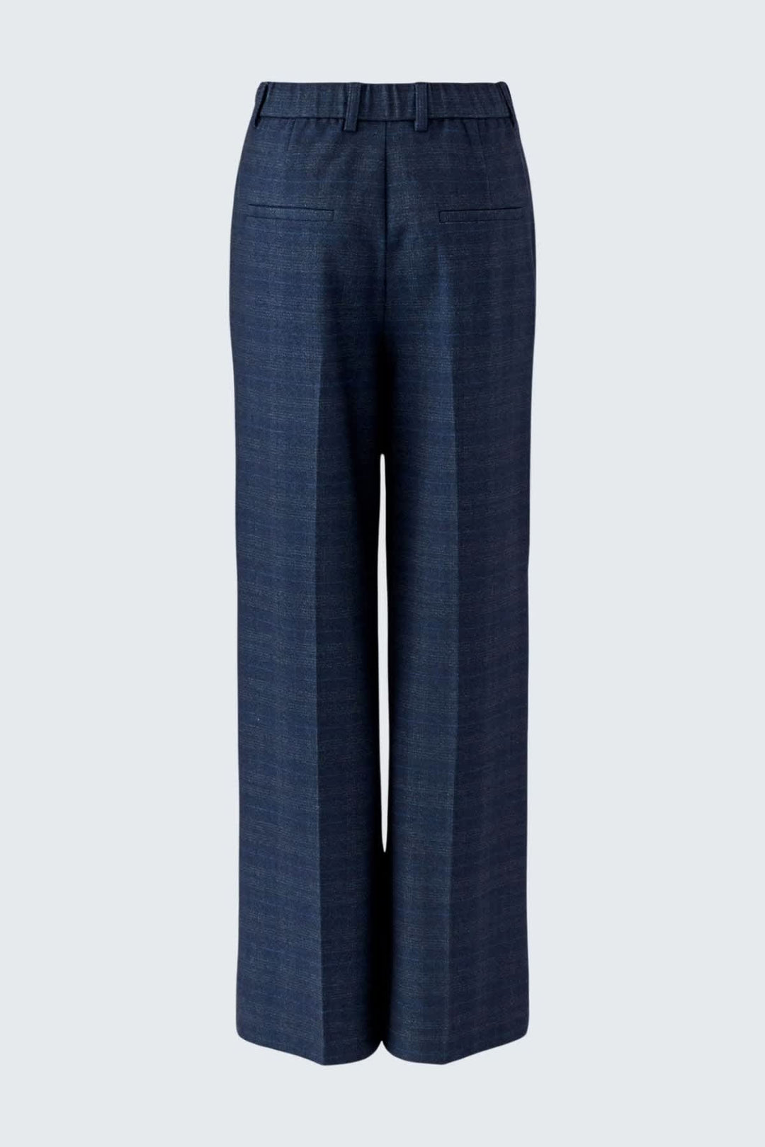Pantalon droit en jersey à carreaux pour femme Oui