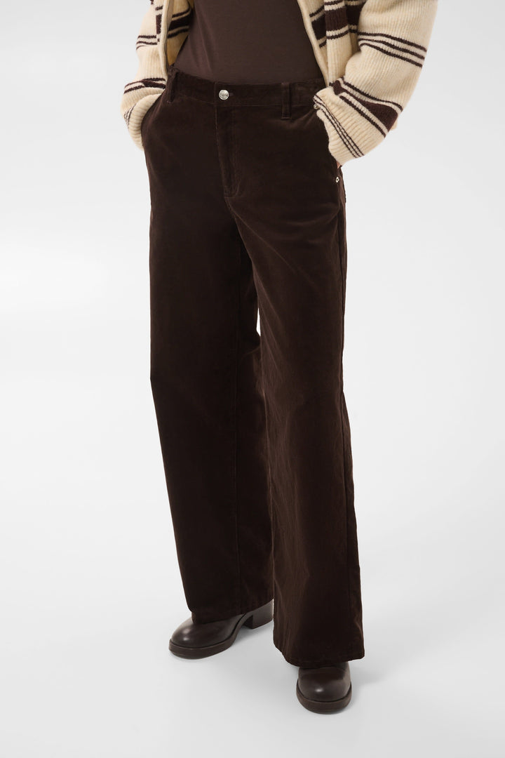 Pantalon en velours côtelé à jambe large pour femme Part Two