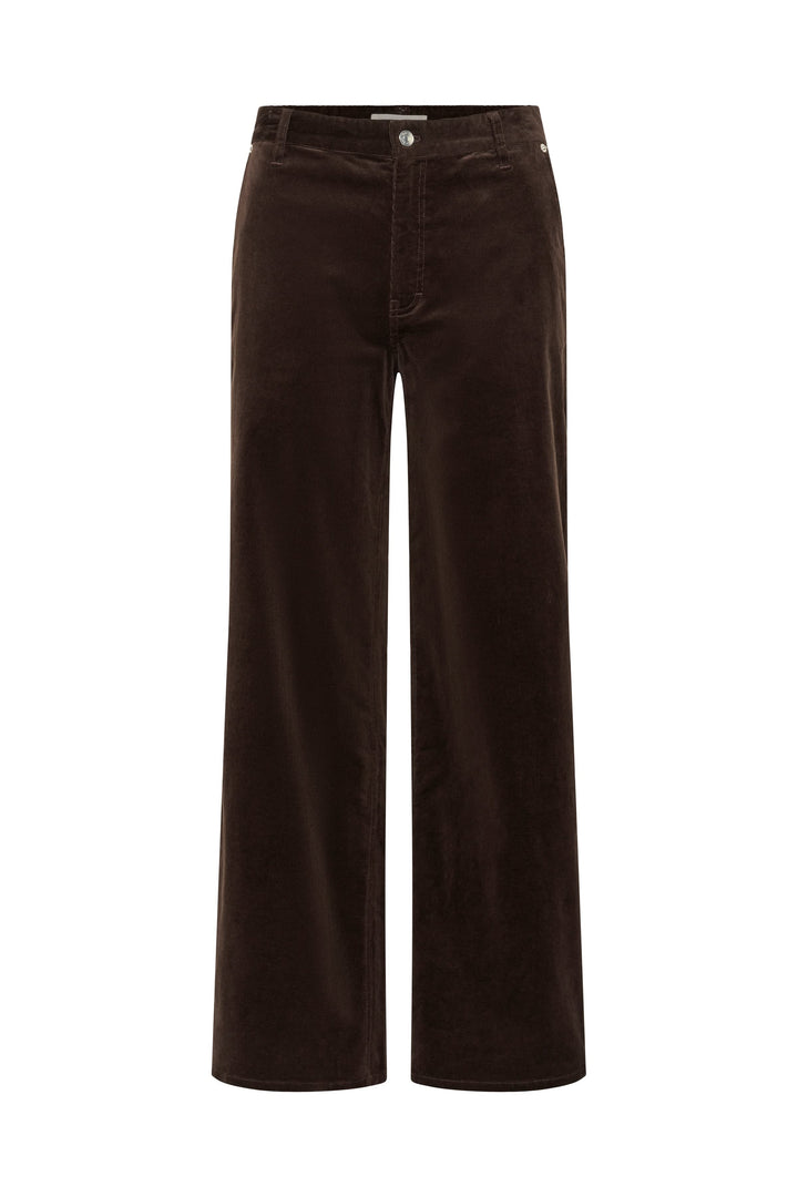 Pantalon Cathrina en velours côtelé à jambe large vue de face pour femme Part Two
