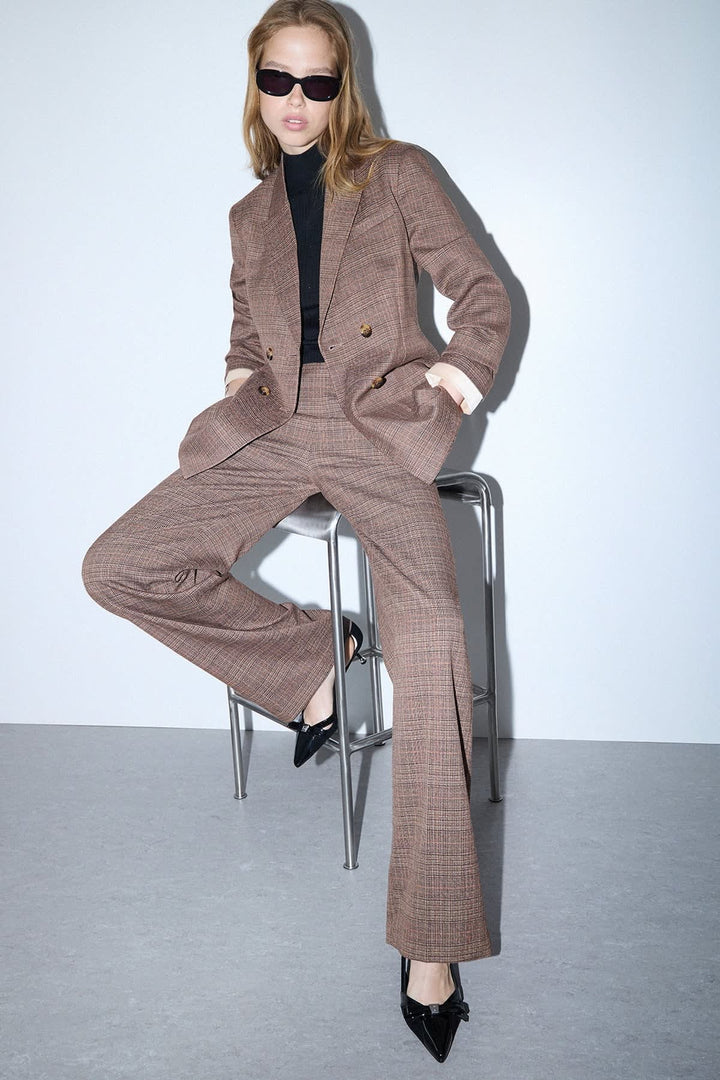 Pantalon habillé à jambe large pour femme liujo