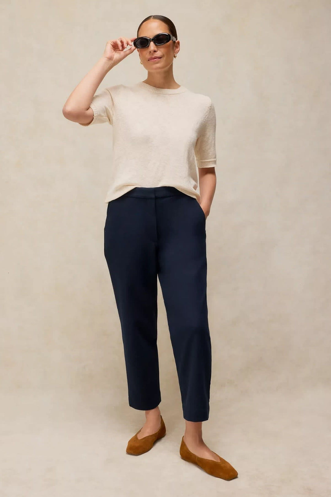 Pantalon habillé Illy à jambe droite pour femme White Stuff