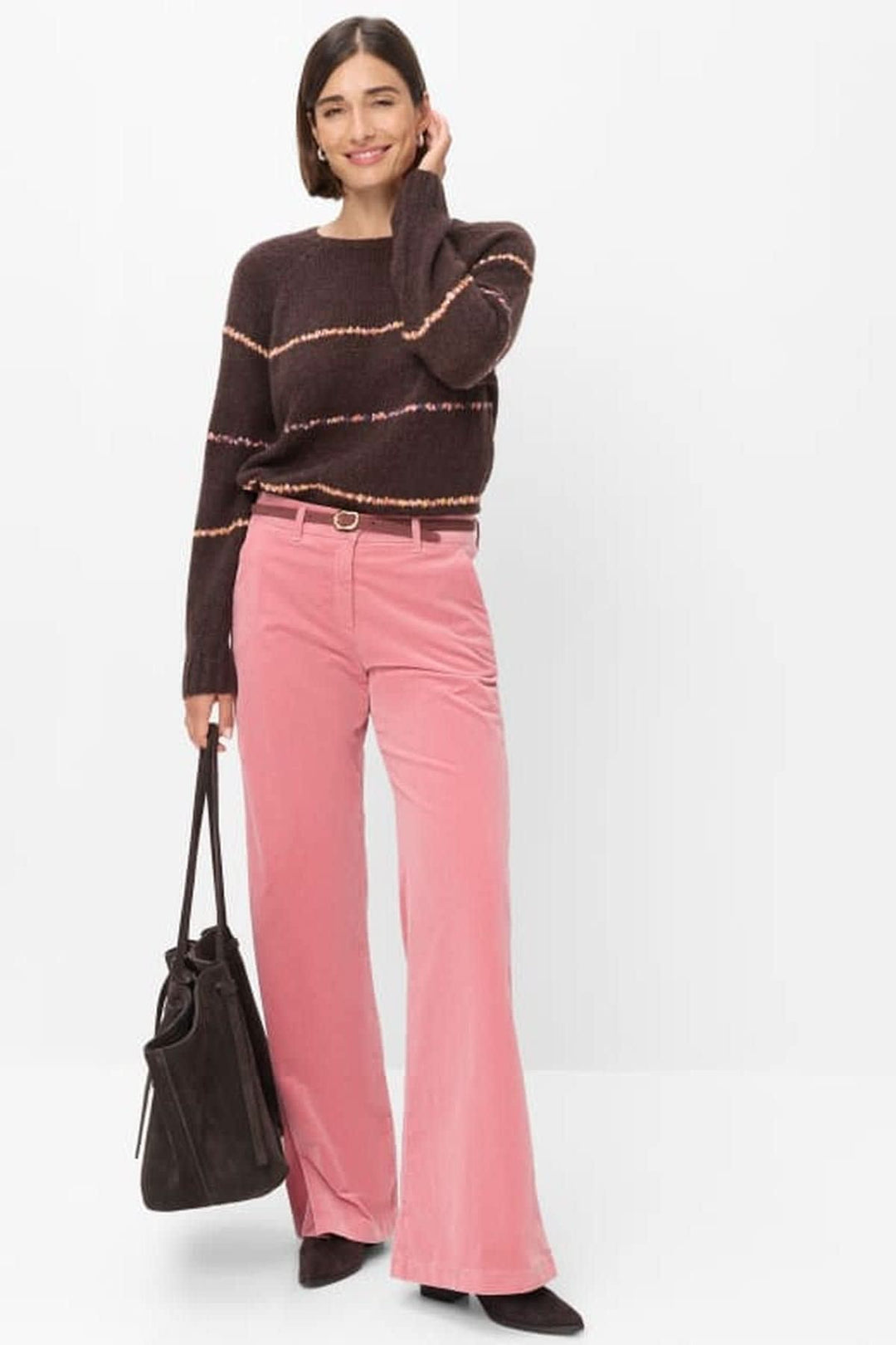 Women's wide-leg velvet pants by Brax