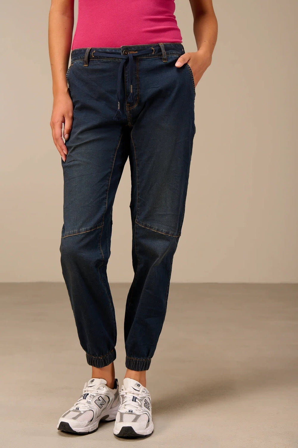 Pantalon jogger en denim pour femme Nile