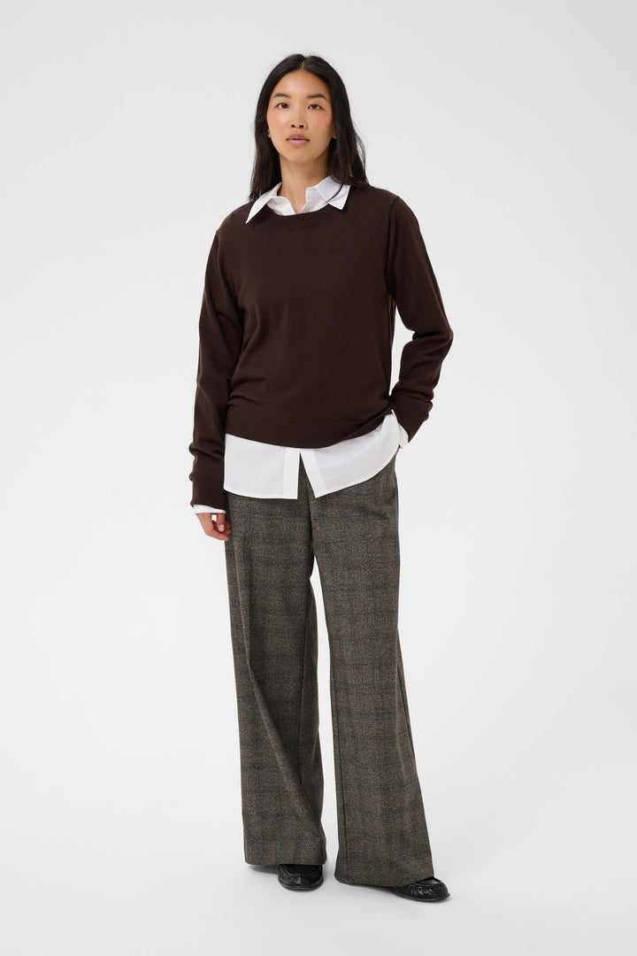 Pantalon Ninni à jambe large à carreaux pour femme Part Two