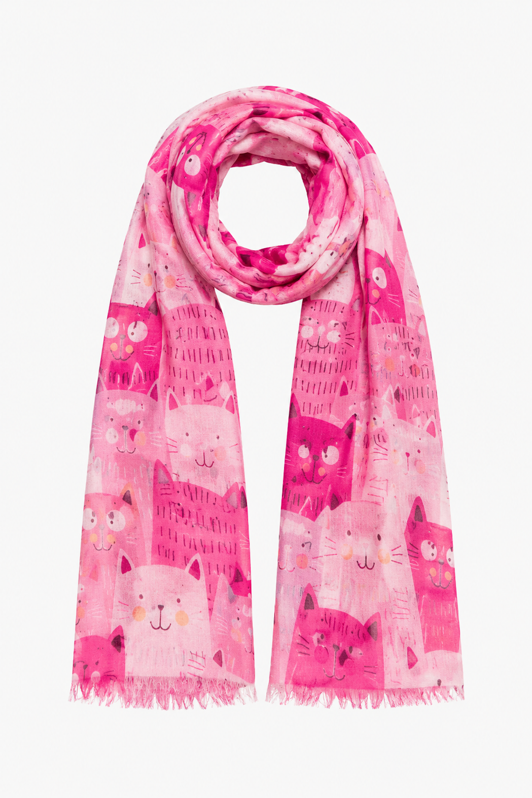 Foulard léger à motif chats