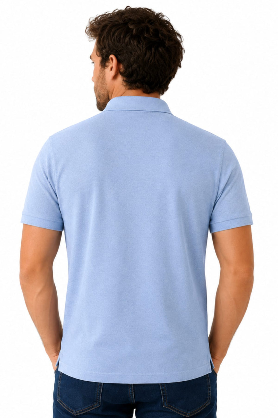 Side view of a blue Paul and Shark men&