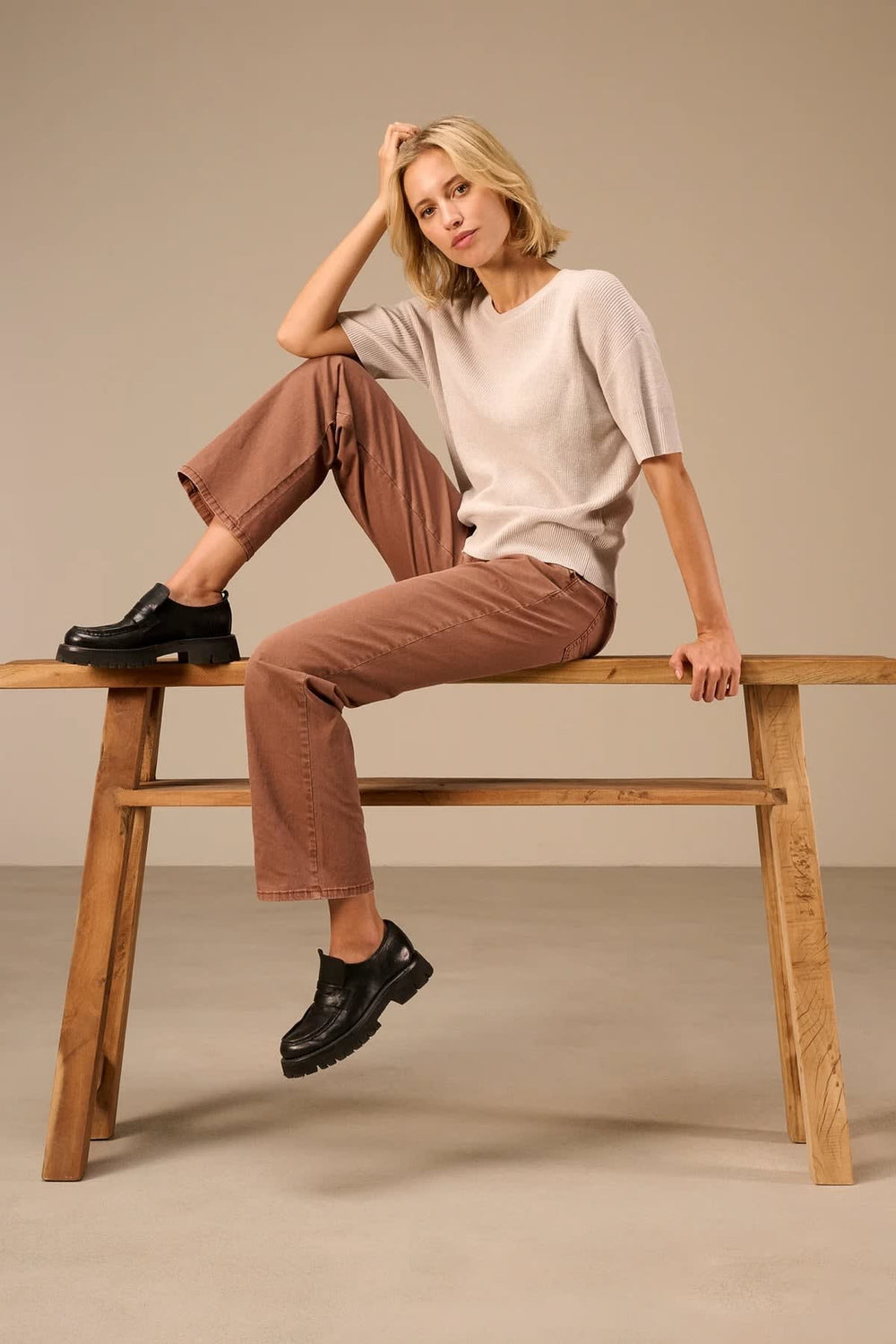 Pull à manches courtes pour femme Nile