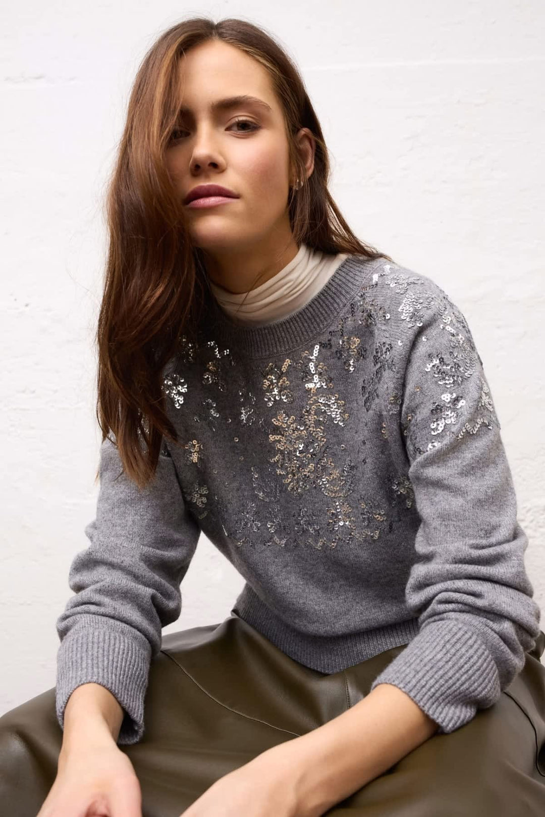 Pull à sequins pour femme Oui