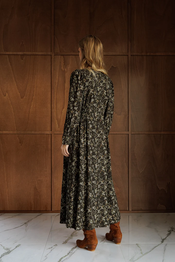 Robe longue à imprimé floral