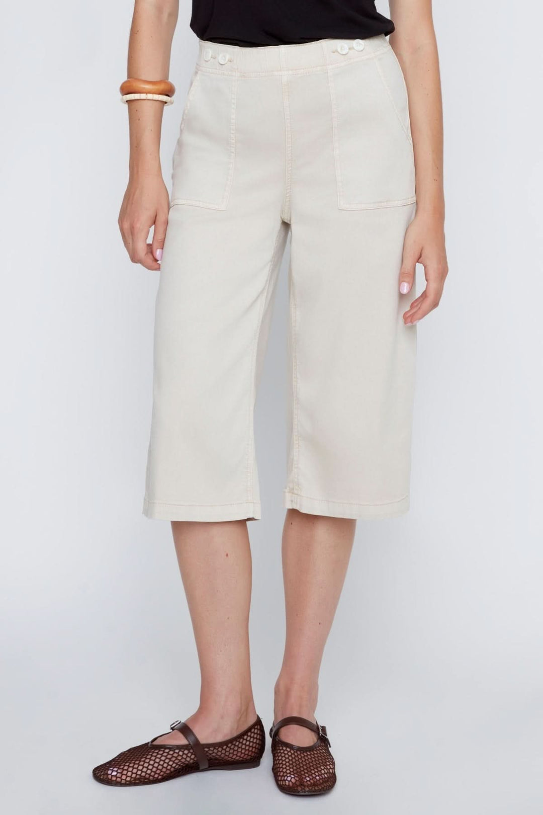 Pantalon capri à jambe large