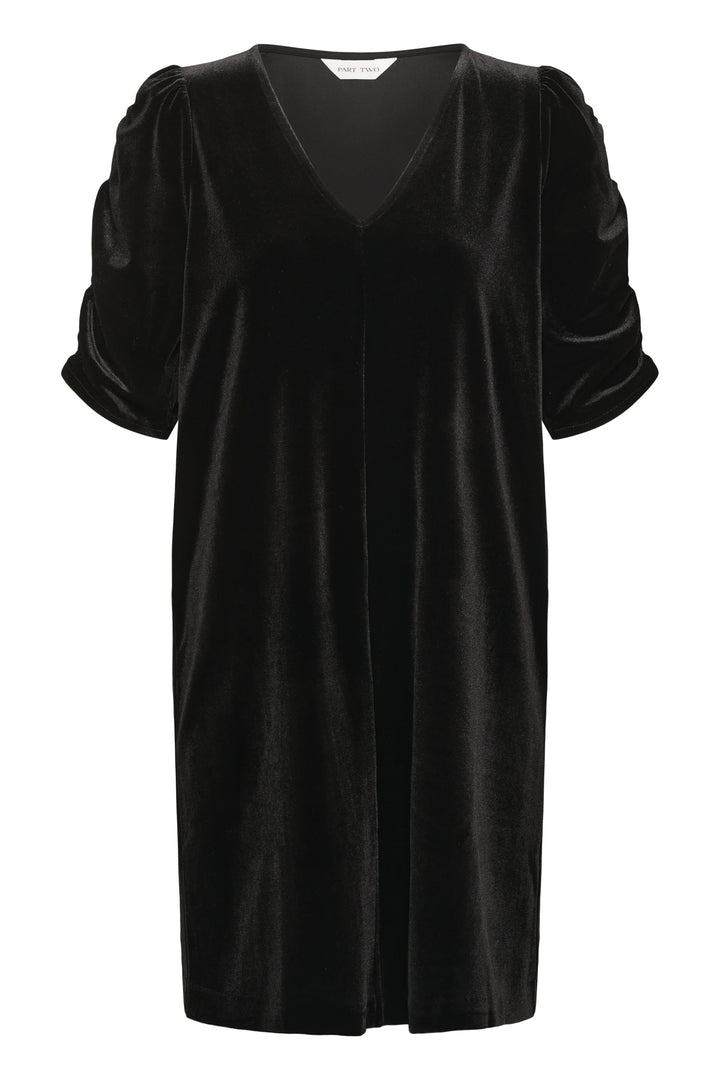 Robe courte Didem effet velours à manches froncées pour femme Part Two