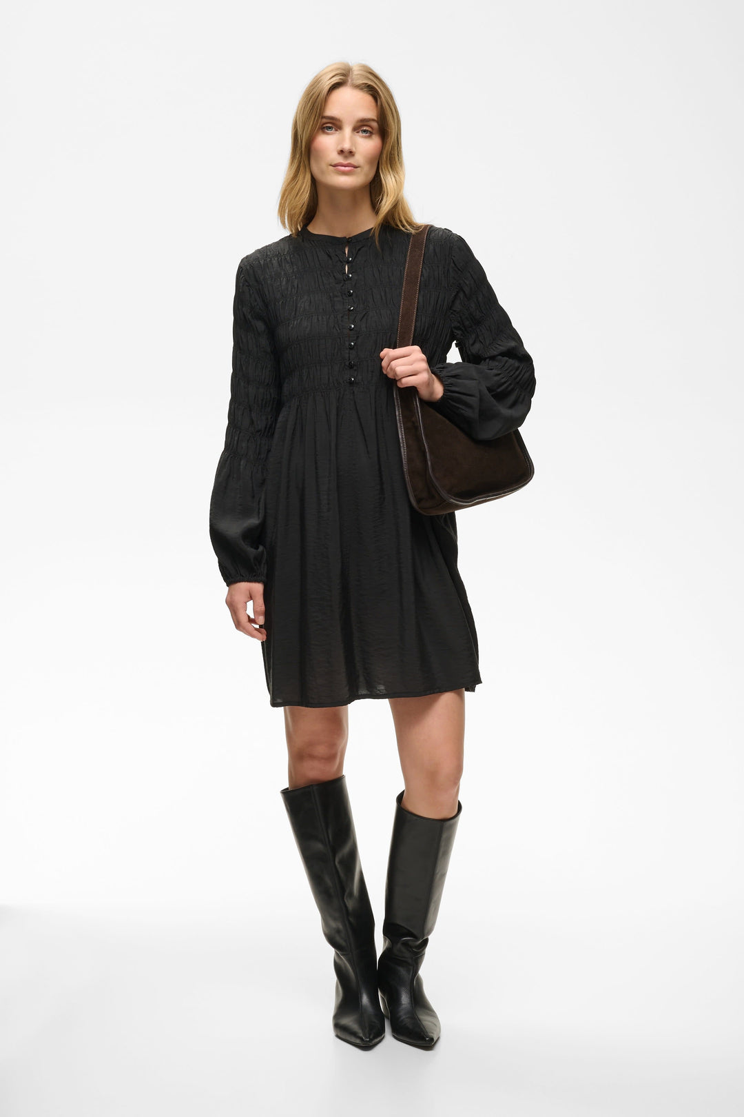 Robe courte fluide à manches longues Camia pour femme Part Two