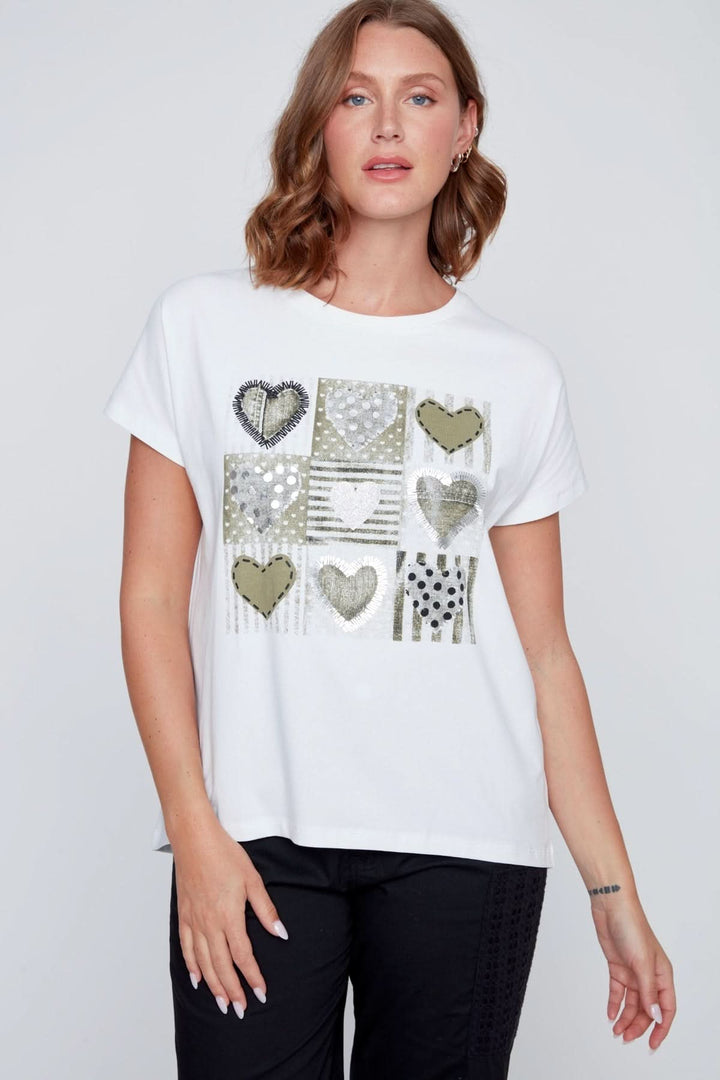 T-shirt with a heart pattern