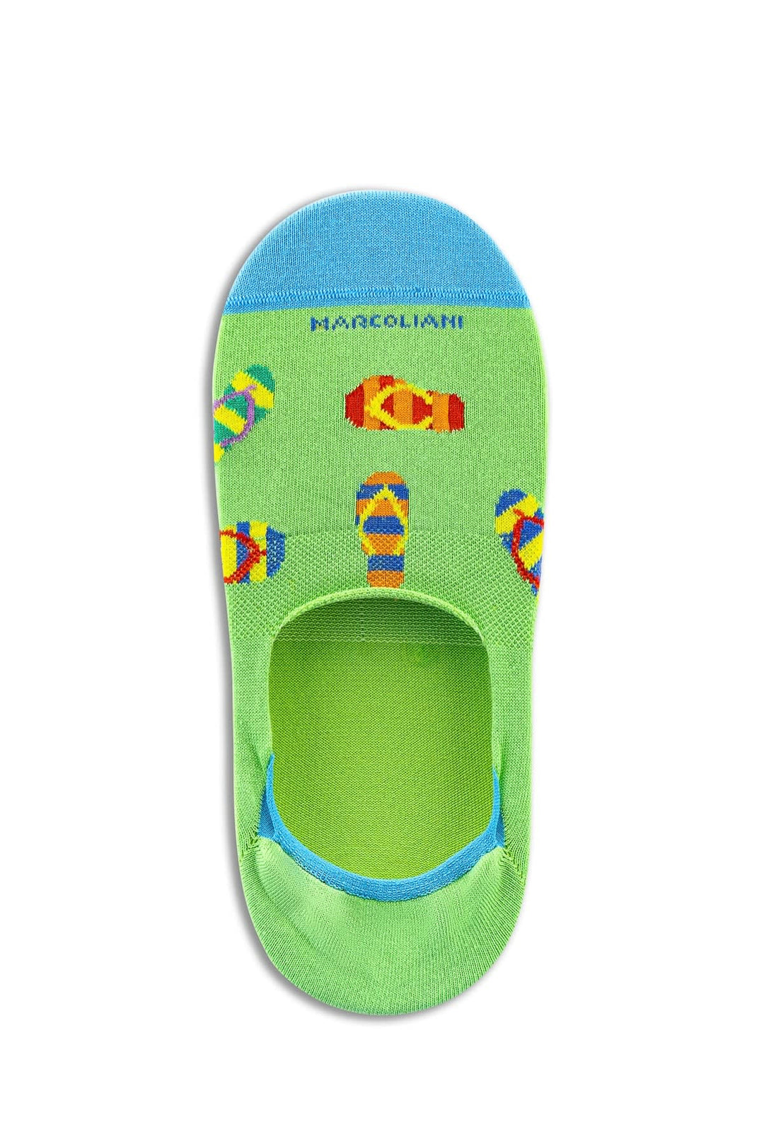 Vue portée socquettes invisibles motif sandales Marcoliani multicolore homme - Valérie Simon